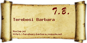 Terebesi Barbara névjegykártya